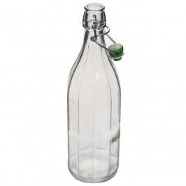 Glasflaska Oxford 1 liter, med blandade lock